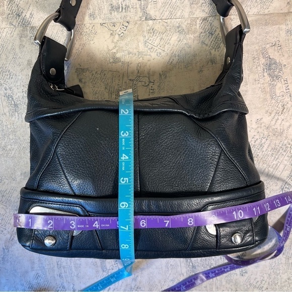 b. Makowsky  black leather shoulder bag - Picture 10 of 12